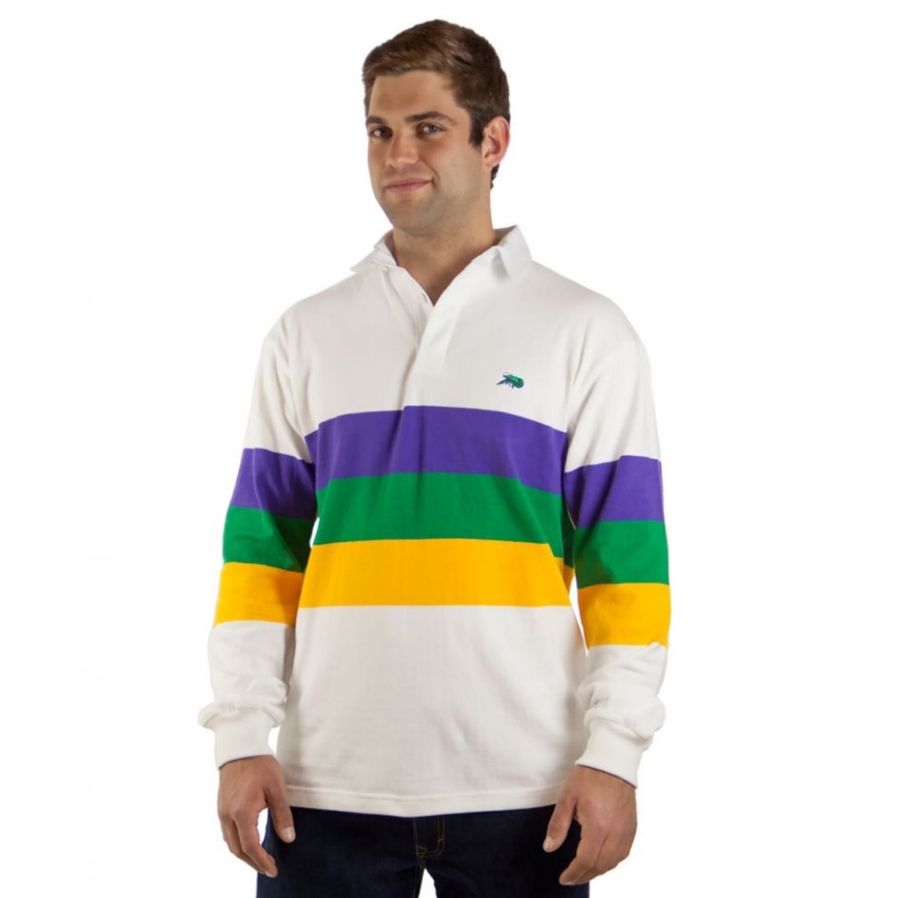 Mardi Gras Rubgy Chest Stripe - Perlis